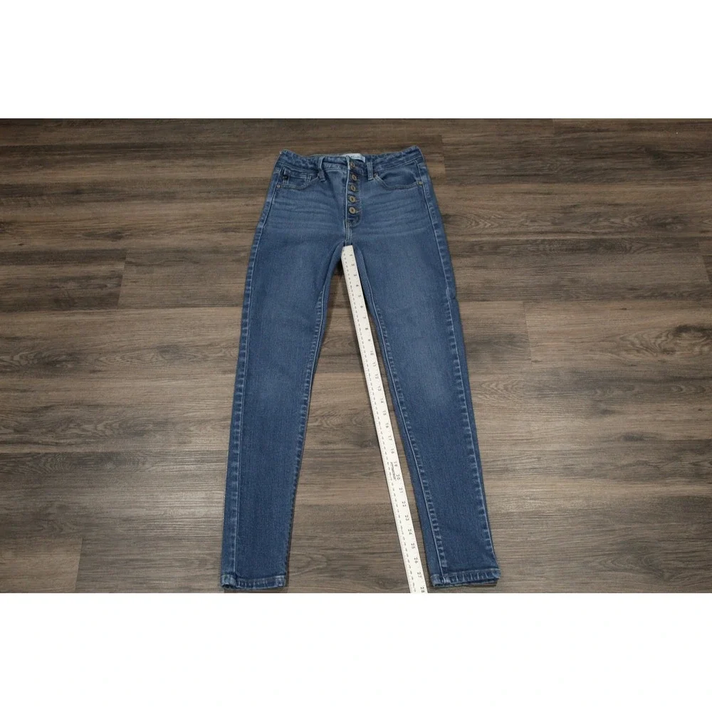 Kancan KC7113HYM‎ Jeans Womens Size 3/25 Blue Denim Button Fly Skinny